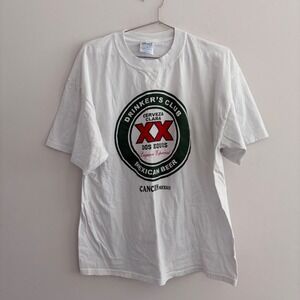M&O Knits Dos Equis Drinkers Club Cancun Mexico White T-Shirt XL